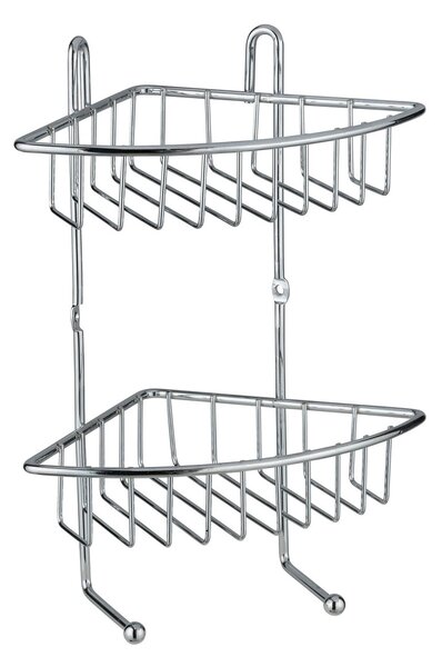Γωνιακή Ραφιέρα Μπάνιου Διπλή (22.5x16.5x30) Wenko Milano 16820100