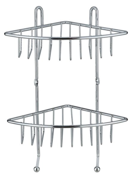 Γωνιακή Ραφιέρα Μπάνιου Διπλή (22.5x16.5x30) Wenko Milano 16820100