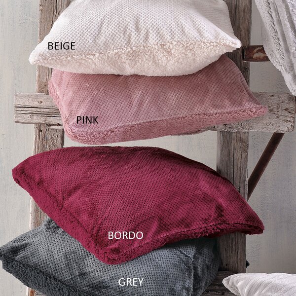Διακοσμητική Μαξιλαροθήκη Fleece (50x50) Rythmos Alvaro 02 Grey