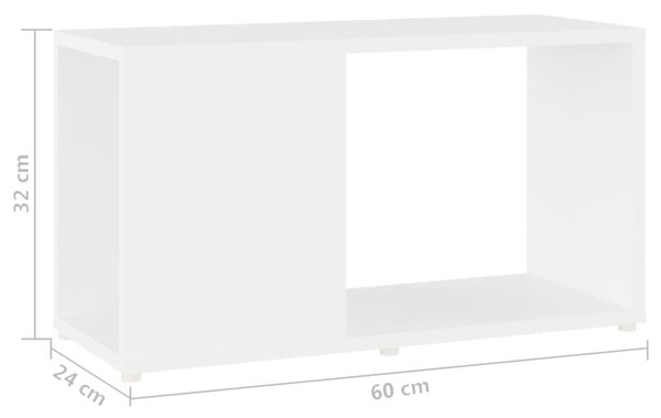 Έπιπλο Τηλεόρασης Λευκό 60 x 24 x 32 εκ. από Μοριοσανίδα - Λευκό