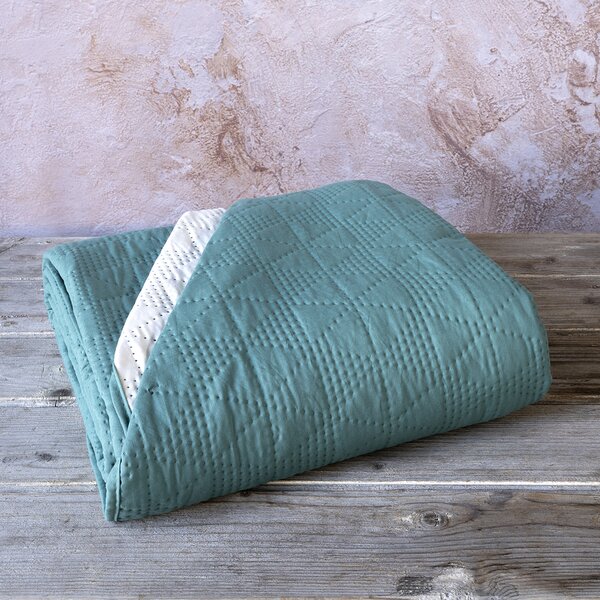 Κουβερλί Υπέρδιπλο (220x240) 2 Όψεων Nima Bed Linen Armon Πράσινο,Εκρού