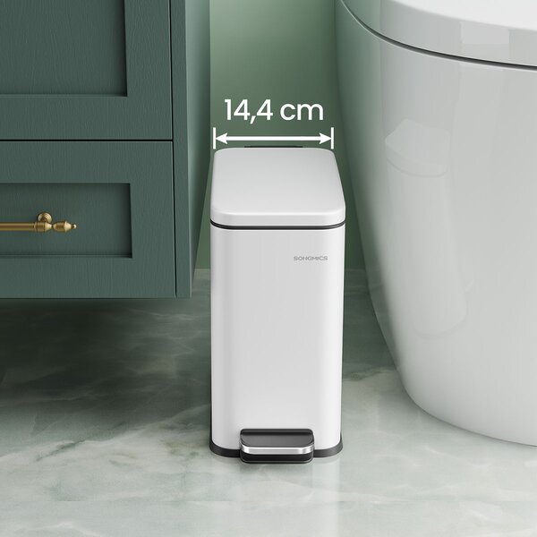 Κάδος Απορριμμάτων Μπάνιου (29.9x14.4x29) Songmics 6lt LTB560W05