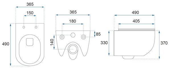 Κρεμαστή λεκάνη τουαλέτας Carlo Mini Flat N Tornado Rimless