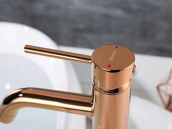 Βρύση νιπτήρα Rea Lungo Rose Gold High