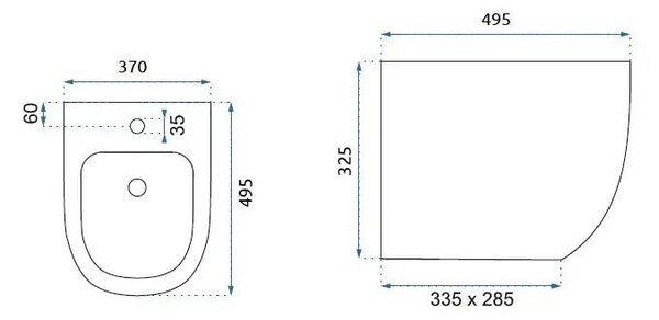 Σετ: Carlo Flat Mini λεκάνη τουαλέτας Rimless + Carlo Mini Bidet