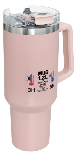 Κούπα Θερμός Με Λαβή & Καλαμάκι 1.2lt F-V Alex 198062 Pink