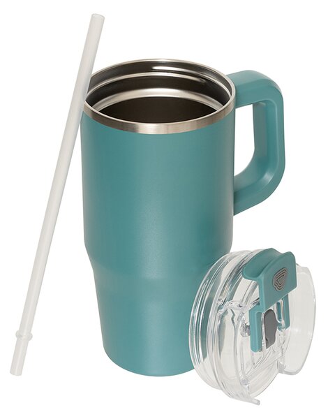 Κούπα Θερμός Με Λαβή & Καλαμάκι 600ml F-V Alex 213566 Blue