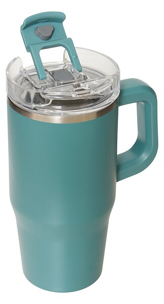 Κούπα Θερμός Με Λαβή & Καλαμάκι 600ml F-V Alex 213566 Blue