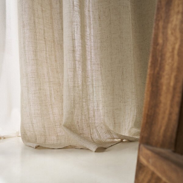 Κουρτίνα (140x280) Με Τρουκς Gofis Home Nysera Linen 705/06