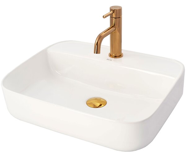 Βρύση νιπτήρα Rea Lungo Rose Gold Low