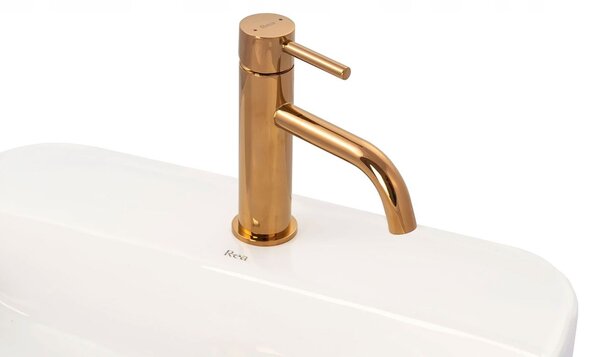 Βρύση νιπτήρα Rea Lungo Rose Gold Low