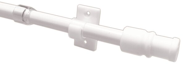 Κουρτινόξυλο Φ12mm Μονό Επεκτεινόμενο 135-225cm Με Άκρα Grace Cup White 510102