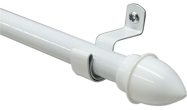 Κουρτινόξυλο Φ12mm Μονό Επεκτεινόμενο 55-85cm Με Άκρα Grace Cup White 510100