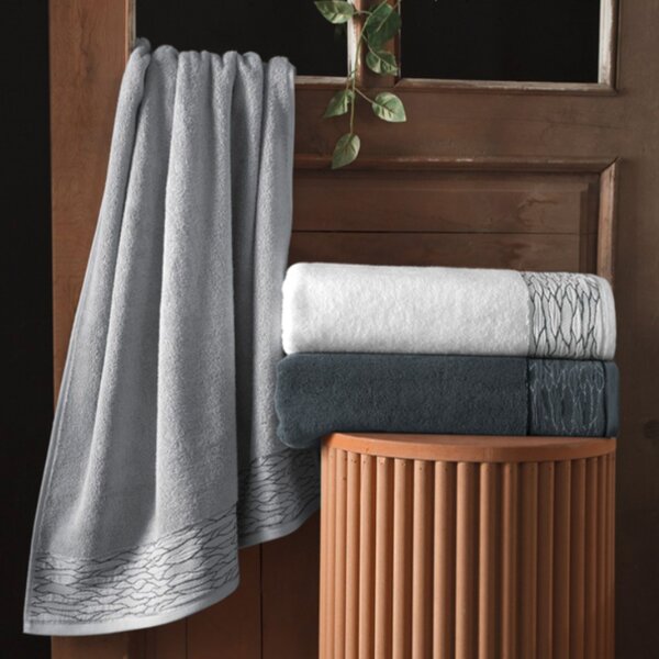 Πετσέτα Προσώπου (50x90) Guy Laroche Tiber 500gsm Silver