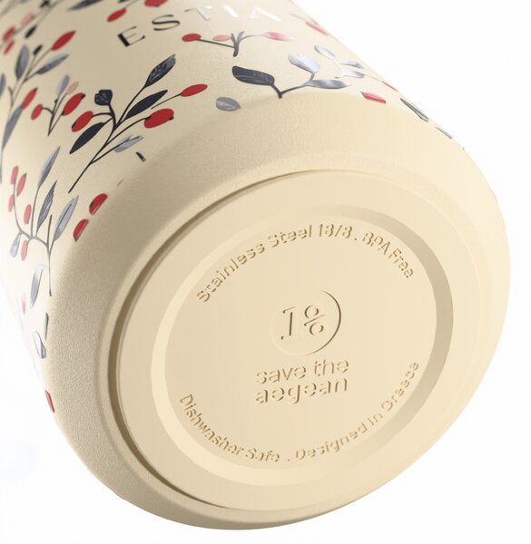 Ποτήρι Θερμός 360ml Estia Save The Aegean Lens Bloom Beige 01-42912