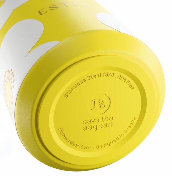 Ποτήρι Θερμός 360ml Estia Save The Aegean Lens Yellow Daisy 01-43094