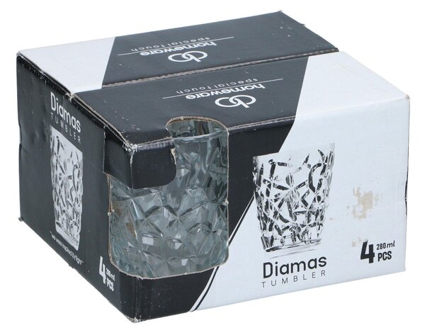 Ποτήρια Νερού 280ml (Σετ 4τμχ) Homeware Diamas 622000002172