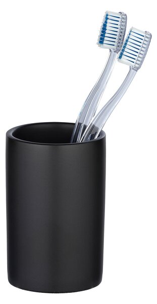Ποτηροθήκη Μπάνιου (Φ7.5x11.2) Wenko Polaris Black Matt 24013100