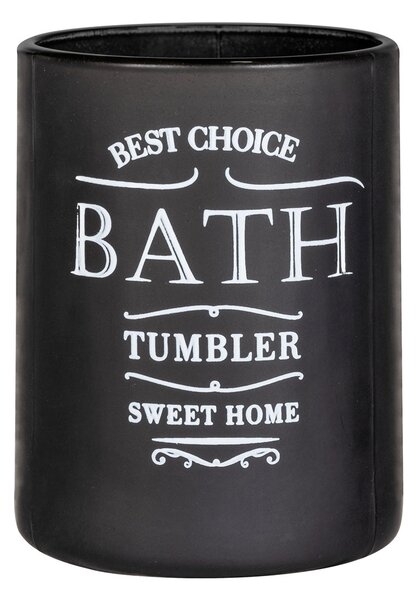 Ποτηροθήκη Μπάνιου (Φ7.5x10) Wenko Sweet Home Black 25805100
