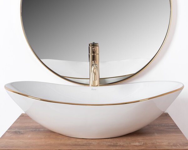 Νιπτήρας Rea Royal Gold Edge 62.5 x 36 x 15 cm