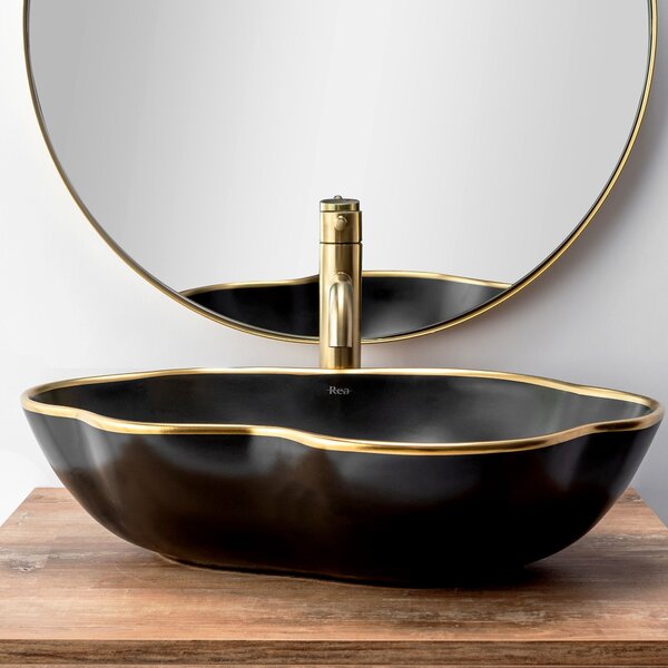 Βρύση REA LUNGO Gold Brushed High Basin Baucin