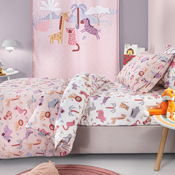 Σεντόνια Μονά (Σετ) Guy Laroche Jungle Pink