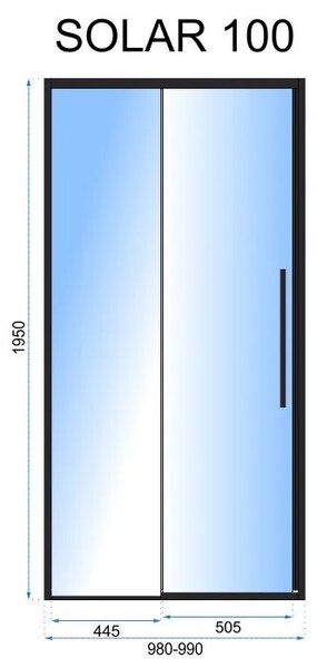 Πόρτες ντουζιέρας SOLAR ZŁOTA 100