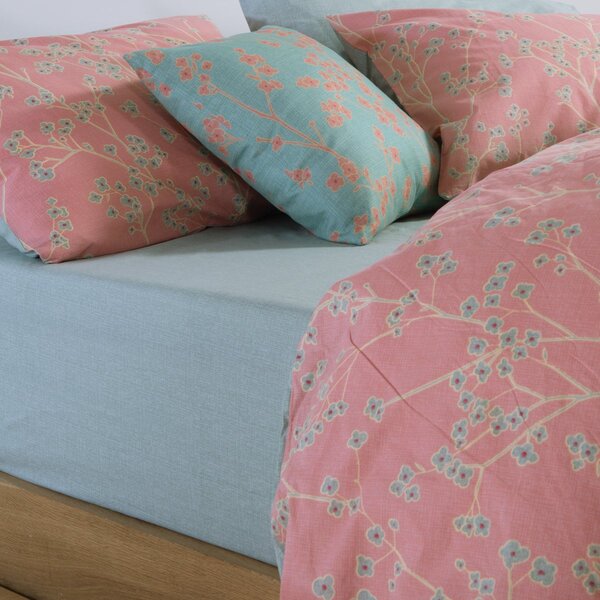 Σεντόνια Μονά (Σετ) Nef-Nef Homeware Smart Floriva Coral