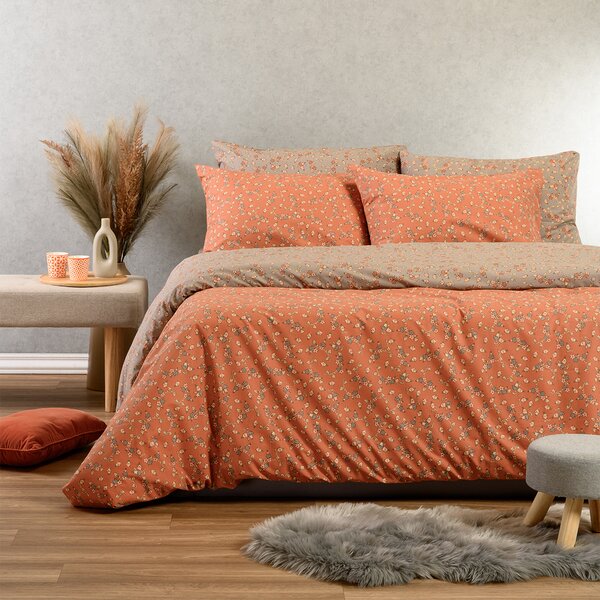 Σεντόνια Υπέρδιπλα (Σετ) Melinen Casual Line Cesare Apricot