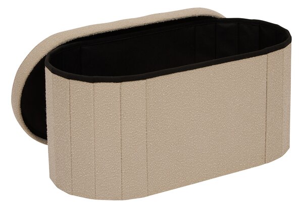 Ταμπουρέ Με Αποθηκευτικό Χώρο (76x38x38) A-S Fink Taupe 214274B