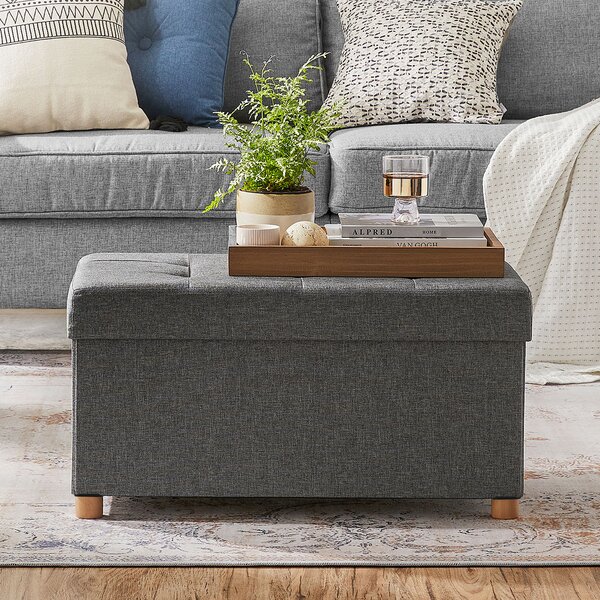 Ταμπουρέ Με Αποθηκευτικό Χώρο (76x38x40) Songmics LSF16GYZ