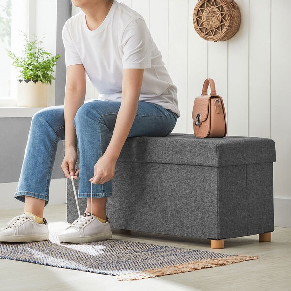 Ταμπουρέ Με Αποθηκευτικό Χώρο (76x38x40) Songmics LSF16GYZ