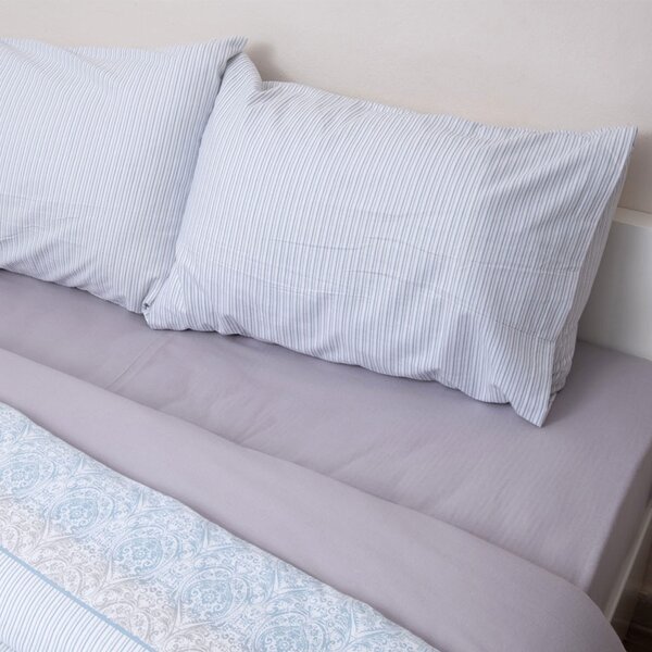 Φανελένια Σεντόνια Μονά (Σετ) Viopros Flannels 2550 Γκρι