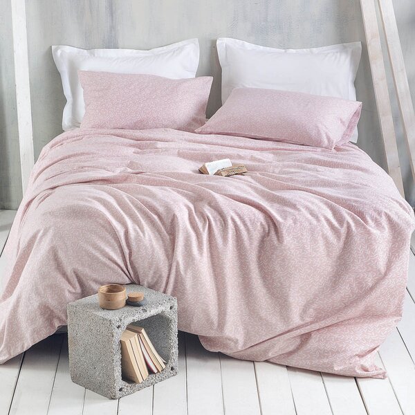 Φανελένια Σεντόνια Μονά (Σετ) Rythmos Flannel Melrose Pink