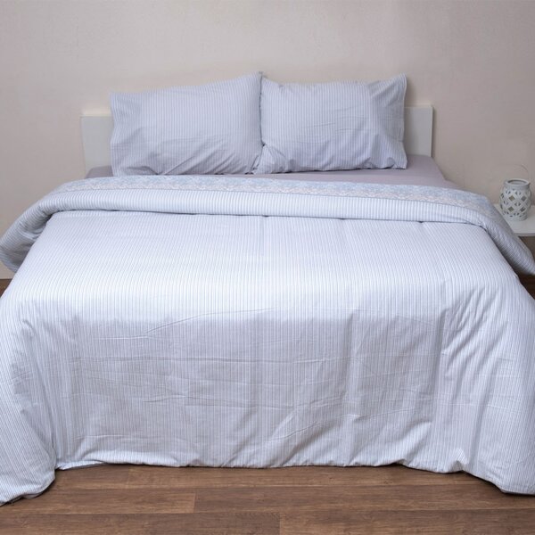 Φανελένια Σεντόνια Μονά (Σετ) Viopros Flannels 2550 Γκρι