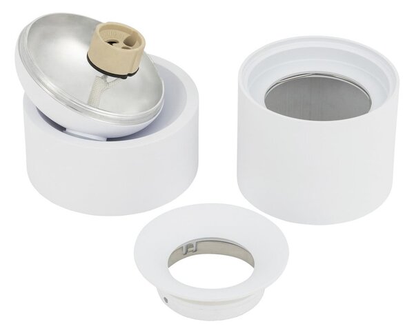 Nowodvorski Lighting Σποτ οροφής Oscar, λευκό, αλουμίνιο, ύψος 13,5 cm, GU10, ρυθμιζόμενος, Λευκό, Αλουμίνιο