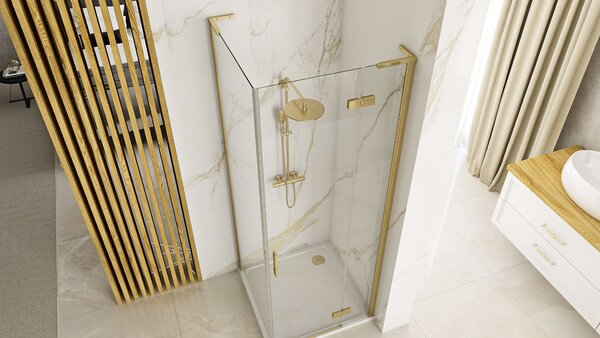 Καμπίνα ντους REA Hugo 80x80 Brushed Gold