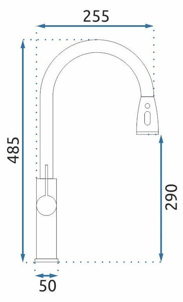 Βρύση κουζίνας Rea Nest Βουρτσισμένο Nickel INOX