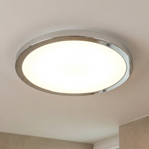 LIGHTME Φωτιστικό οροφής LED Aqua Ø30.2cm χρώμιο, Μεταλλικό, Μπάνιο, Μέταλλο, σύγχρονο
