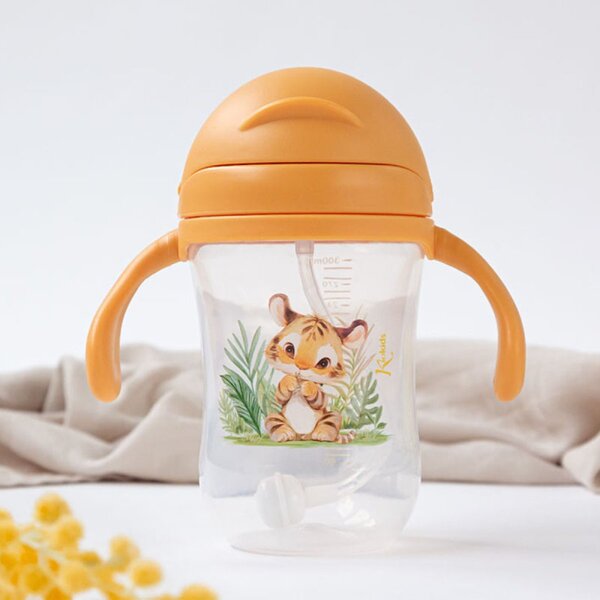 Παγούρι 300ml Με Καλαμάκι Kiokids Λιονταράκι 6334