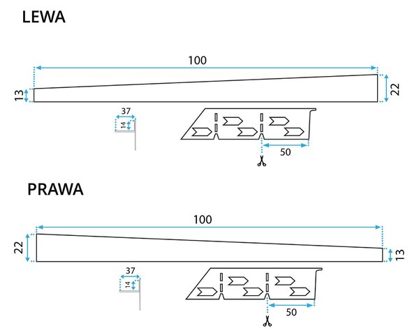 Δίσκος ντουζιέρας κλίση 100cm, μαύρος