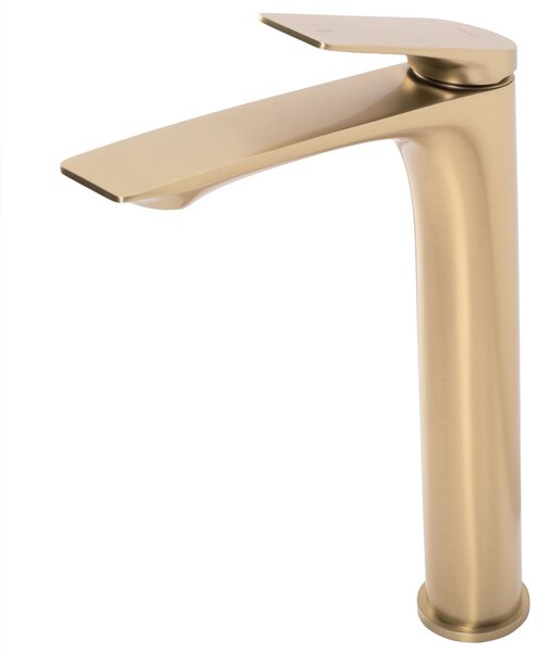 Βρύση νιπτήρα Rea AVALON, BRUSHED GOLD, HIGH