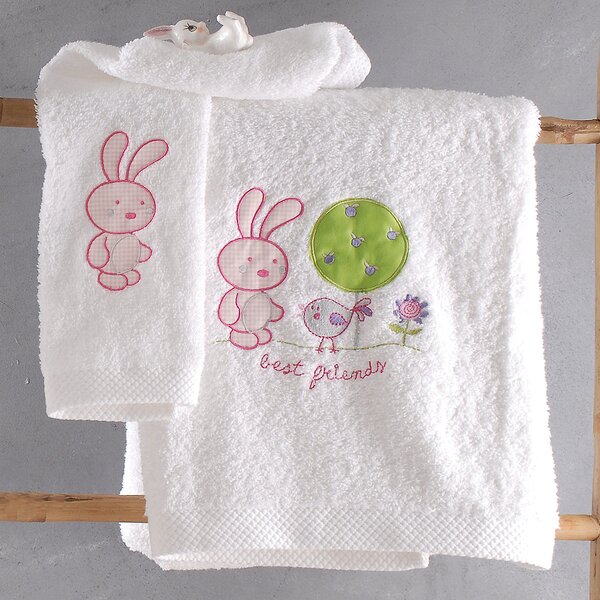 Παιδικές Πετσέτες (Σετ 2τμχ) Rythmos Kids Sweet Summer Pink 500gsm