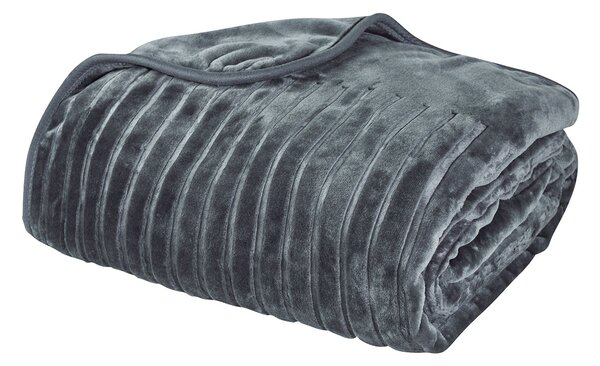 Κουβέρτα Βελουτέ Υπέρδιπλη (220x240) Das Home Velour 1349 D.Grey