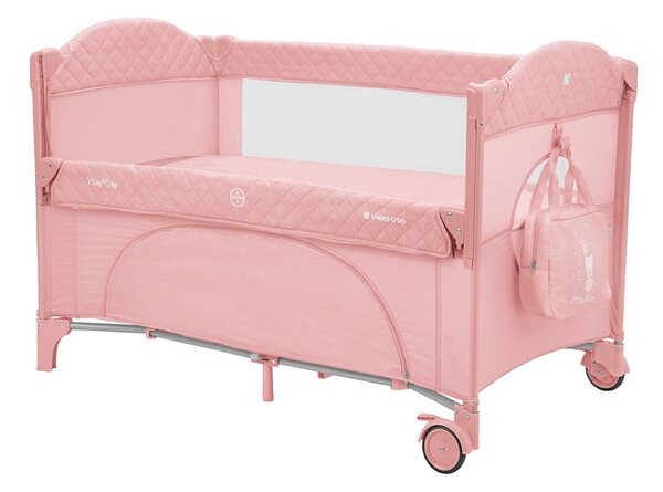 Παρκοκρέβατο 2 Θέσεων (0+ Μηνών/Έως 15kg) Kikka Boo Milky Way Pink 2023