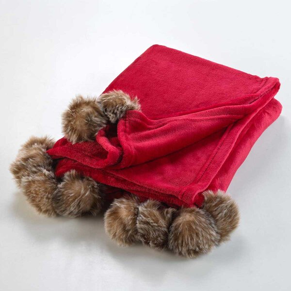 Κουβέρτα Καναπέ Fleece (125x150) L-C Snowy Rouge 1611405