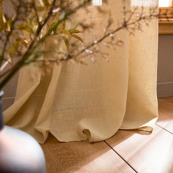Κουρτίνα (140x280) Με Τρουκς Gofis Home Combe Gold Beige 502/04