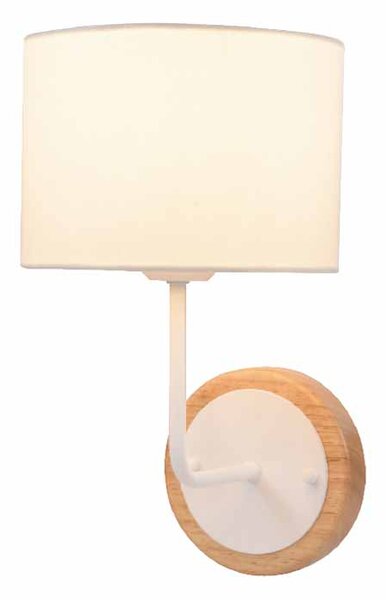 Απλίκα Τοίχου Aca Yasmine OD6508WWH White/Wood