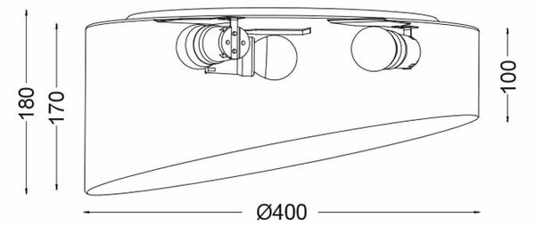 Φωτιστικό Πλαφονιέρα Aca Pablo AD8030BK Black