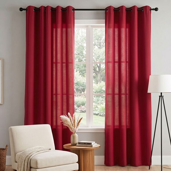 Κουρτίνα (135x240) Με Τρουκς S-F Duo Rouge R61490004